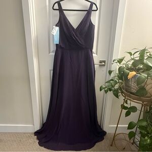 Alfred Angelo Deep Purple Maxi Dress size 16